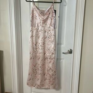 Pale pink slip dress